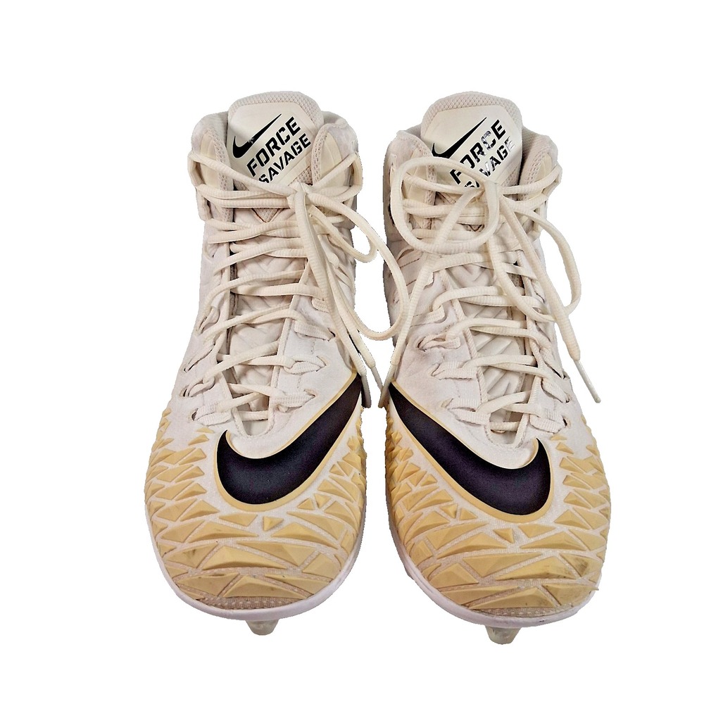 Men's Nike Force Savage Pro TD Football White/black-White Us Size:13.5 preowned‎